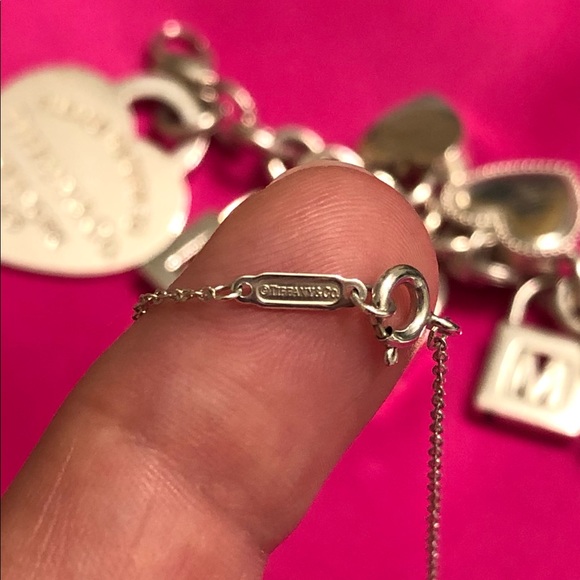 ✨✨✨SOLD✨✨✨ Return to Tiffany Blue Enamel Double Mini Heart Tag Necklace - Picture 9 of 11